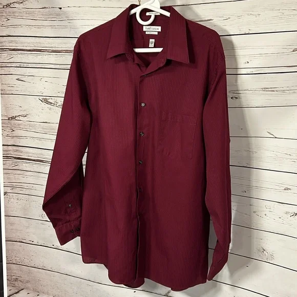 Van Heusen Shirts Van Heusen Satin Stripe Mens Dress Shirt